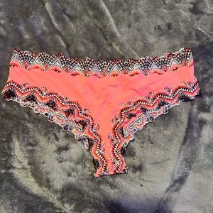 Victoria’s Secret Salmon and Aztec Print Cheeky